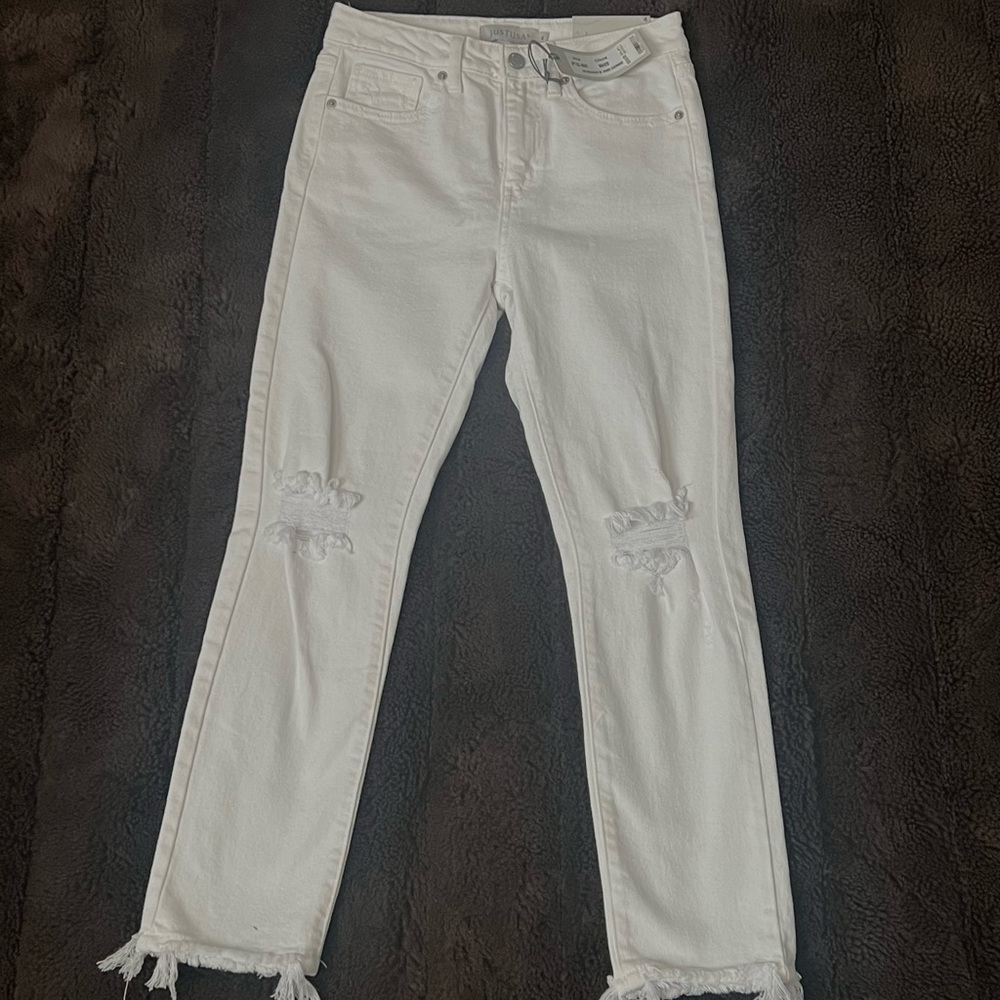 JUSTUSA white jeans, size 4